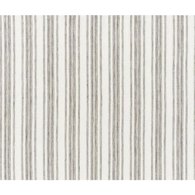 Sample - Schumacher Montallegro Linen Sheer Fabric in Chocolate For Sale