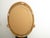 Wood French Oval Midcentury Giltwood Mirror with Grooved Radiating Patterns For Sale - Image 7 of 7