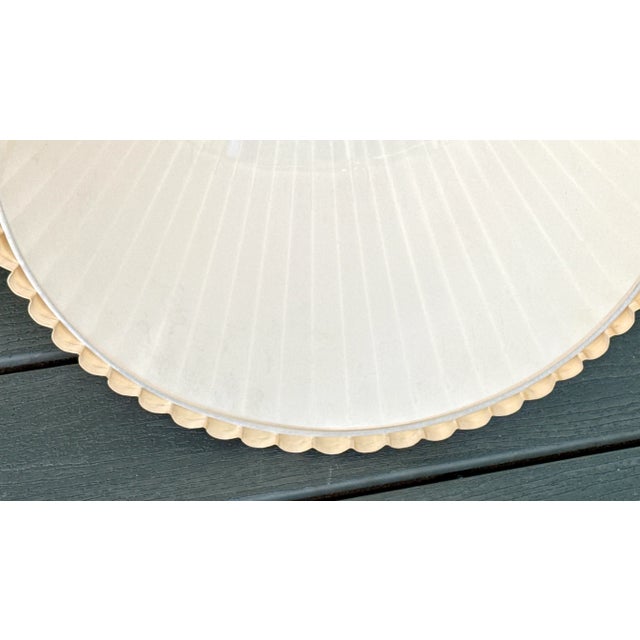 Almond Tan / Almond Scalloped Pleated Lamp Shade For Sale - Image 8 of 8