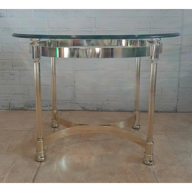 Late 20th Century Brass and Glass End Tables - a Pair For Sale In Milwaukee - Image 6 of 10
