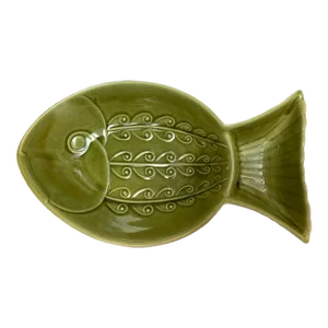 Midcentury California Pottery Dip and Chip Serving Bowl