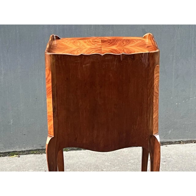 Brown 1900-1909 French Antique Shabby Louis XV Style Side Table Nightstand For Sale - Image 8 of 9