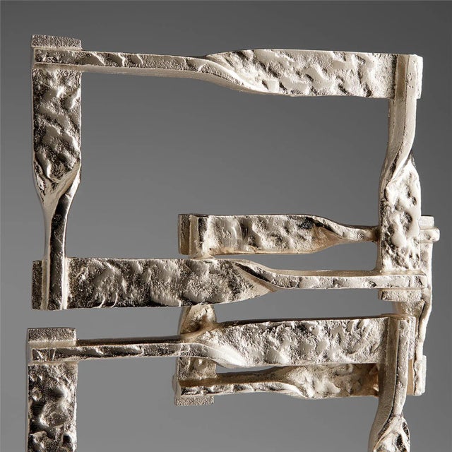 Overall measurements (inches) 22.50H x 11W x 4.50D. Overall Condition is New. Material(s): Aluminum. Style: Abstract....