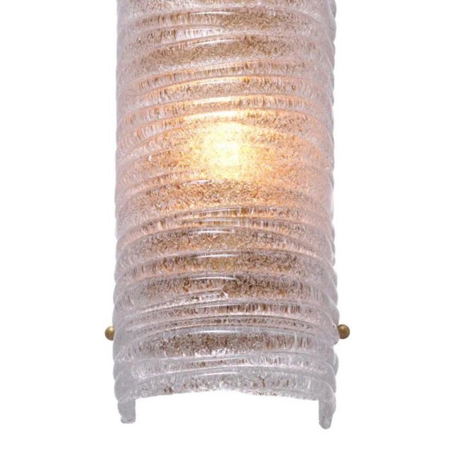 Metal Antique Brass and Hand-Blown Glass Wall Lamps, Set of 2 For Sale - Image 7 of 8