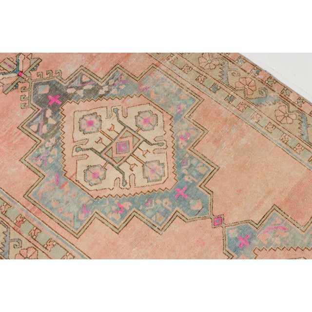 Textile Bohemian Vintage Turkish Area Rug, Hand-Knotted Wool, Traditional Anatolian Motifs For Sale - Image 7 of 8