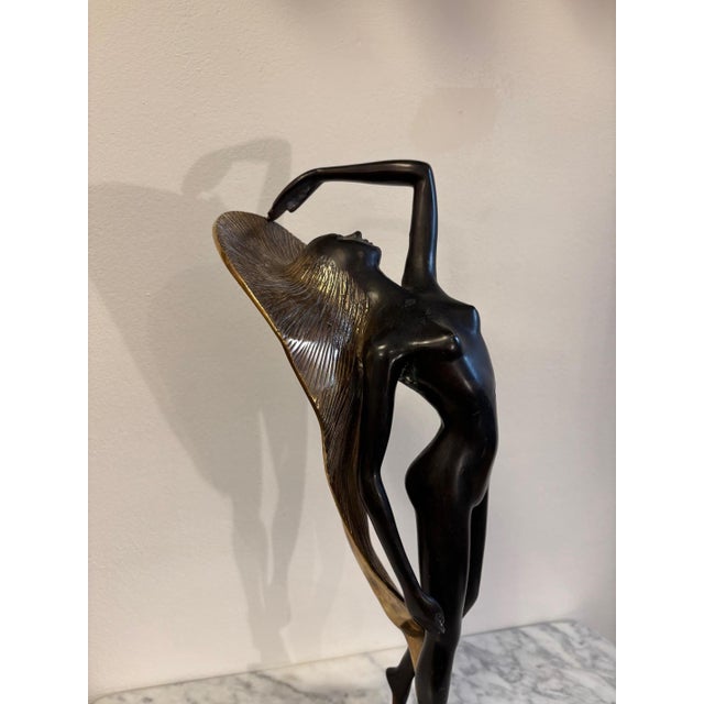 Metal Bronze Nude Figure, 1930s For Sale - Image 7 of 11