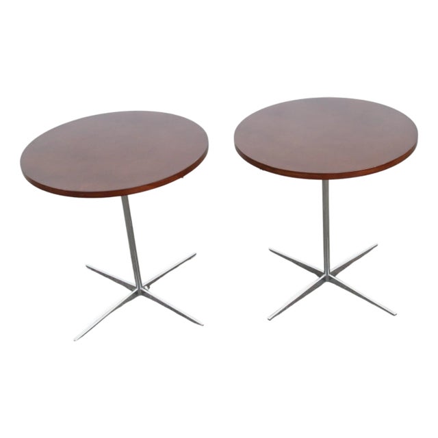 Pair of Marc Thorpe for Bernhardt Designs Side Tables W/ Curly Maple Tops For Sale