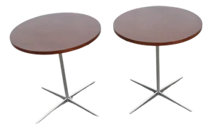 Pair of Marc Thorpe for Bernhardt Designs Side Tables W/ Curly Maple Tops
