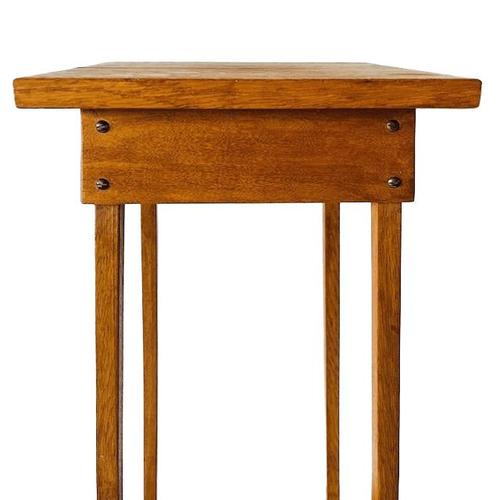 Antique Arts and Crafts pedestal slash plant table made of solid wood from circa 1890. The table has the typical wooden...