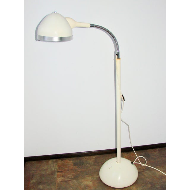Loft Style Glass and Metal Medical Floor Lamp, 1970s For Sale - Image 6 of 11