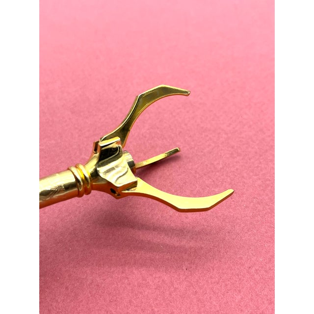 Gold Antique Gold-Plated Sugar Tongs with Decorated Handle, 1890s For Sale - Image 8 of 11