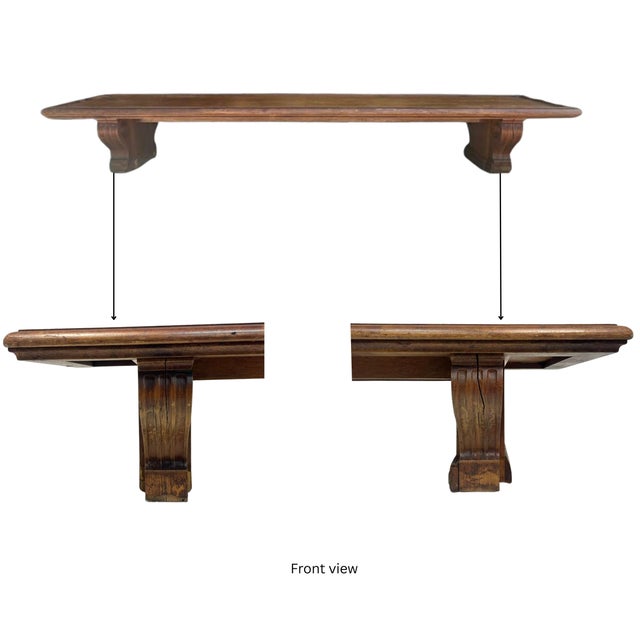 Vintage Wooden Bench For Sale - Image 4 of 9