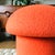 Orange Mushroom Ottoman in Carrot Wool For Sale - Image 8 of 11