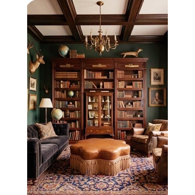 Vintage Genuine Leather Large Ralph Lauren Style Scalloped Camel Ottoman With Bullion Fringe For Sale - Image 15 of 17