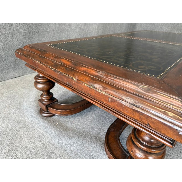 Bernhardt Coffee Table With Decorated Top and Wooden Base For Sale - Image 10 of 14
