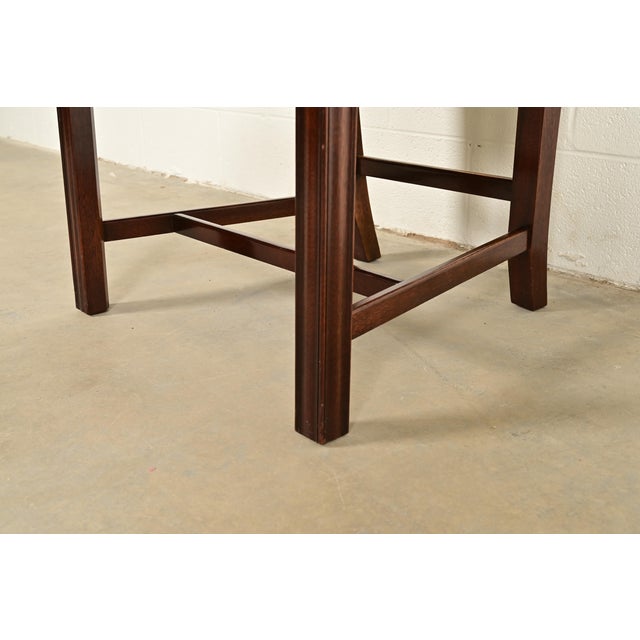 Kindel Furniture Georgian Carved Mahogany Armchairs, Pair For Sale - Image 10 of 13