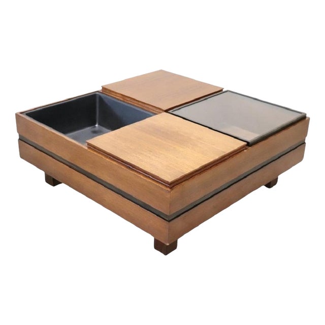 Square Storage Coffee Table by Carlo Hauner for Forma, 1960s For Sale