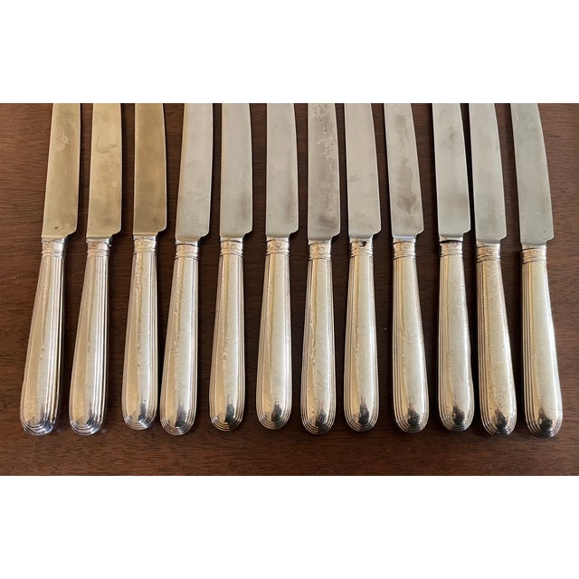 Late 18th Century English Georgian Silver Dinner Knives by John Lambe - Set of 12 For Sale - Image 12 of 17