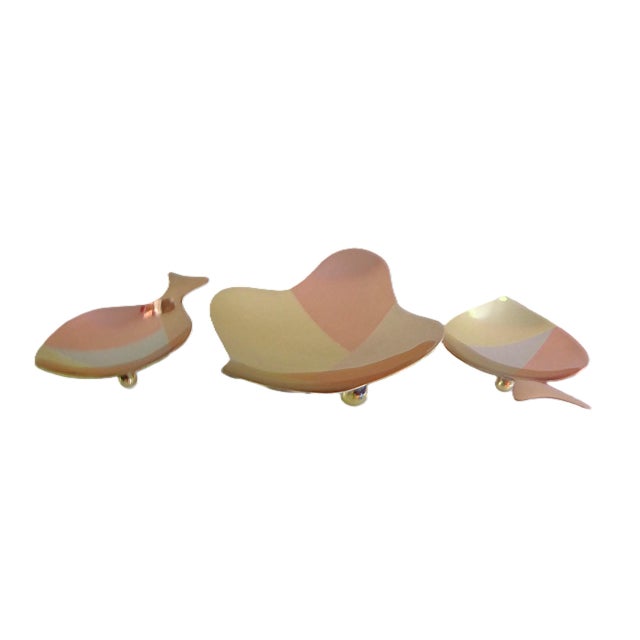 Los Castillo Vintage Grouping of 3-Metal Small Footed Vessels by E. Cabello, Taxco, Mexico 1960s For Sale - Image 4 of 16