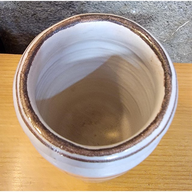 1970s DeSimone Hand Painted Ceramic Vase For Sale - Image 5 of 7