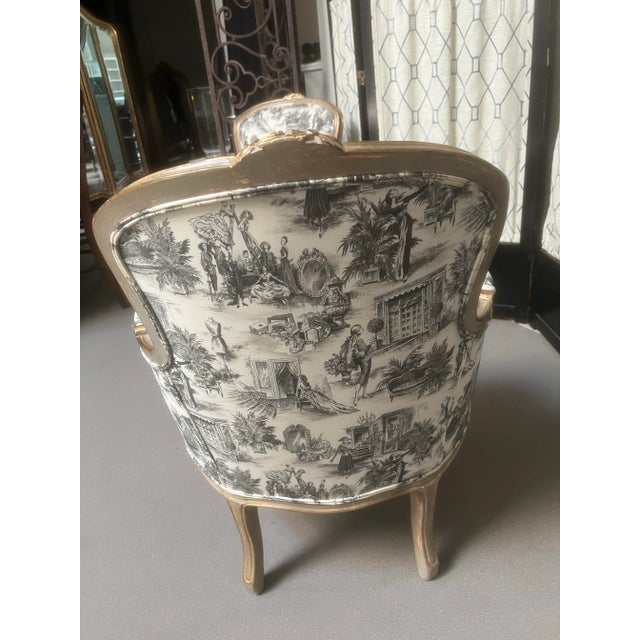 French Pair of Vintage Bergere Chairs For Sale - Image 3 of 6