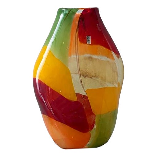 Studio Glass Vase fro Mdina Glass, Malta, 1970s For Sale