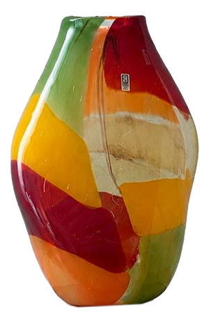 Studio Glass Vase fro Mdina Glass, Malta, 1970s