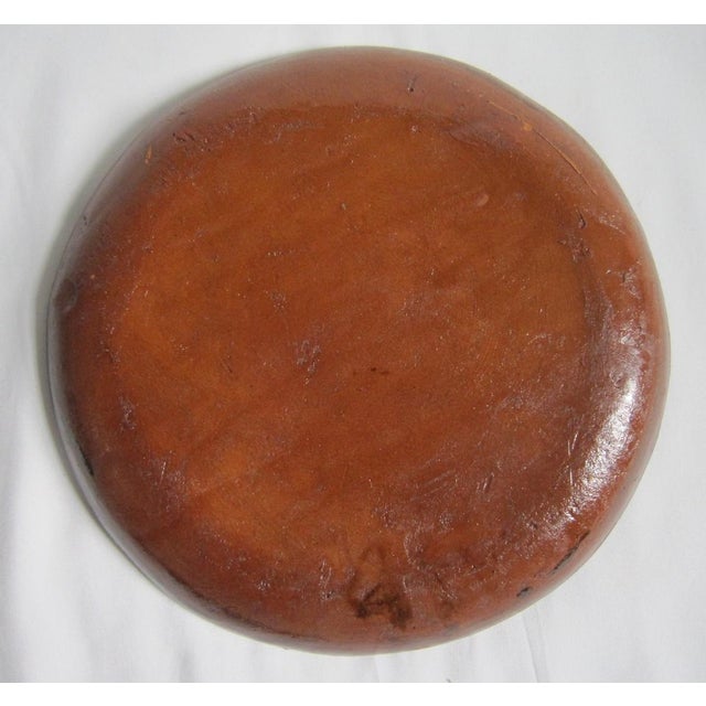 Vintage Patamban Mexico Redware Pottery Plate For Sale - Image 4 of 4