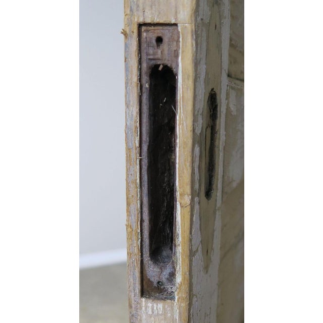 19th Century French Painted Barn Door For Sale - Image 10 of 11