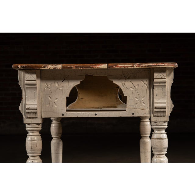 Late 19th Century Eastlake Farmhouse Kitchen Table For Sale - Image 4 of 16