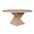 Worlds Away Matthew Izzo Home Newport Natural Oak Round Pedestal Dining Table For Sale - Image 4 of 4