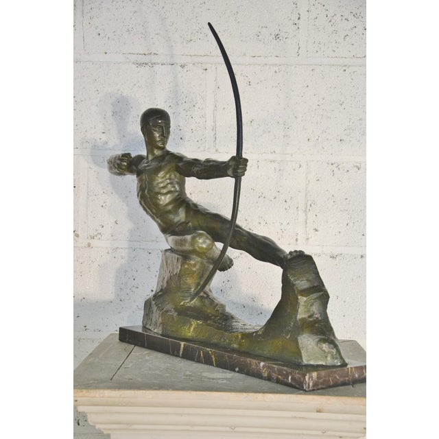 1920s Victor Demanet, Art Deco Archer, 1920s, Bronze For Sale - Image 5 of 15