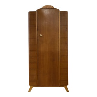 Vintage Mid 20th Century Art Deco Armoire For Sale