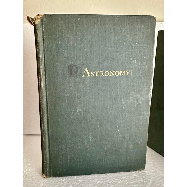 Vintage 1945 & 1946 Astronomy College Textbooks Hardcover Green & Black For Sale - Image 10 of 11