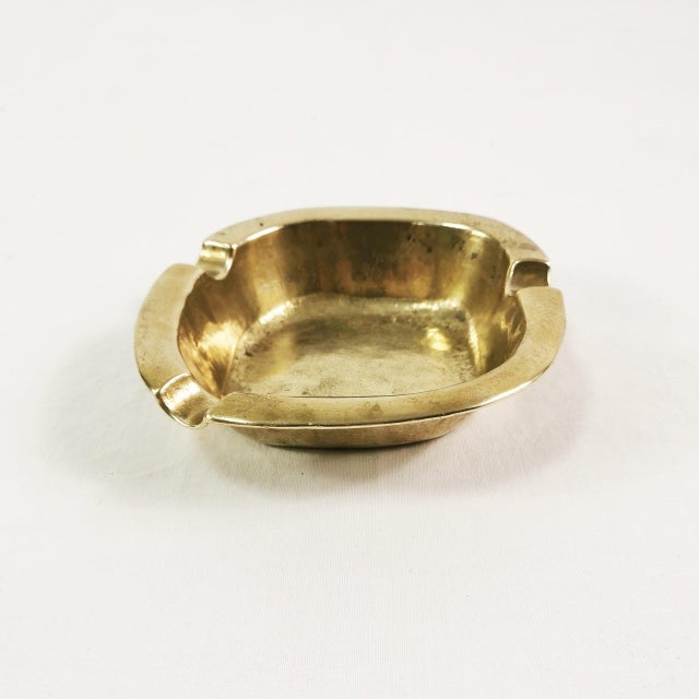 Mid-Century Modern Art Deco Brass Ashtray, Germany, 1960s For Sale - Image 3 of 13