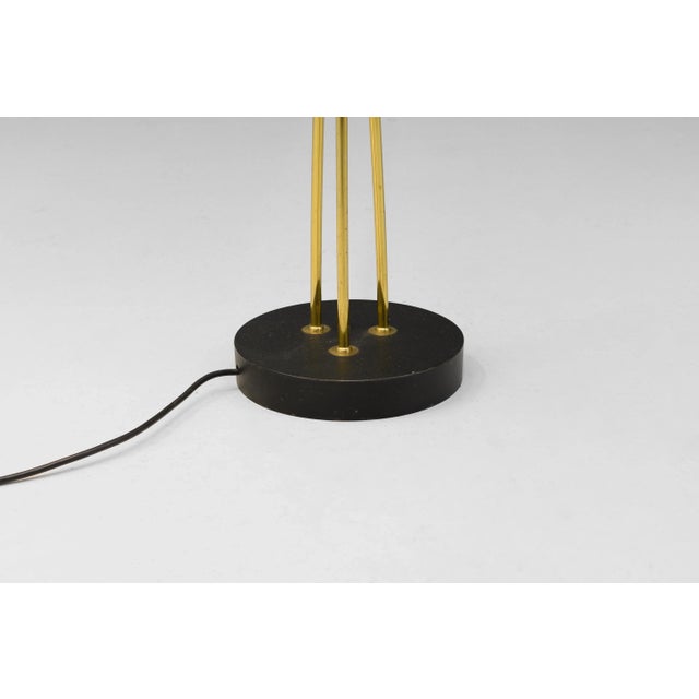 Metal Swedish Triple Stem Floor Lamp, 1960s For Sale - Image 7 of 8