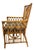 Campaign Late 20th Century Palecek Rattan Armchair With Custom Leaf Upholstery, Campaign, Coastal, Boho For Sale - Image 3 of 12