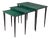 Mid-Century Modern Italian Tables in Wood and Parchment, 1960s, Set of 3 For Sale