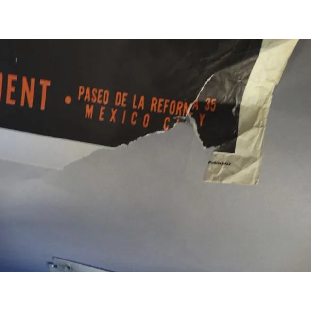 Black Vintage Mexican Travel Poster For Sale - Image 8 of 9