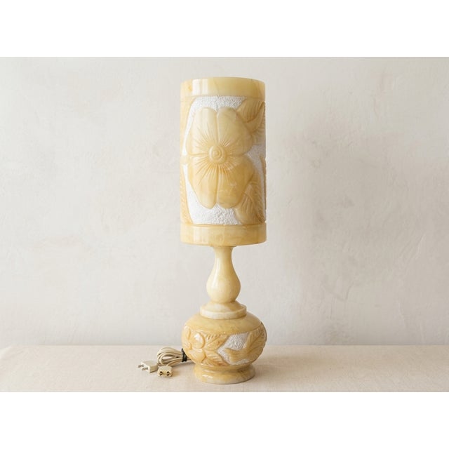 Italian Art Deco Floral Lamp, 1980s For Sale - Image 6 of 6
