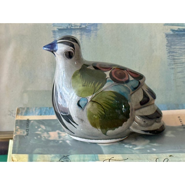 Vintage Tonala Pottery Bird Figurine Folk Art Mexican For Sale - Image 6 of 10