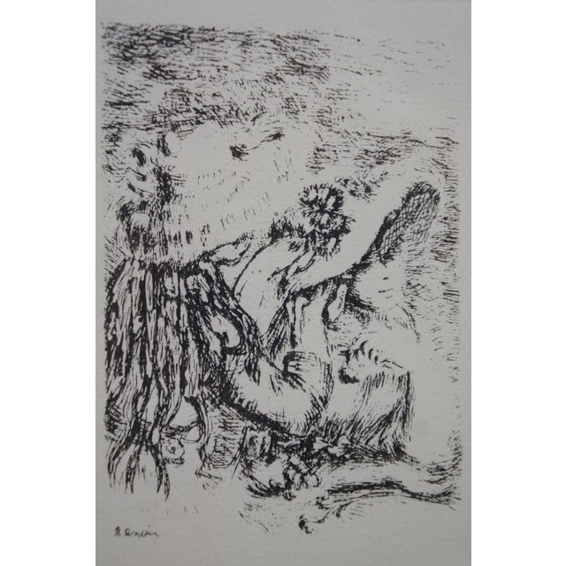 Mid 20th Century Pierre-Auguste Renoir Le Chapeau Épinglé Pinning the Hat Lithograph Reproduction For Sale - Image 6 of 11