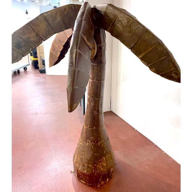 Monumental Mexican Sculptural Iron Palm Tree Manner of Sergio Bustamante For Sale - Image 4 of 15