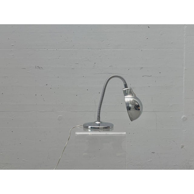 Chrome Table Lamp with Gooseneck, Italy, 1960s For Sale - Image 16 of 18