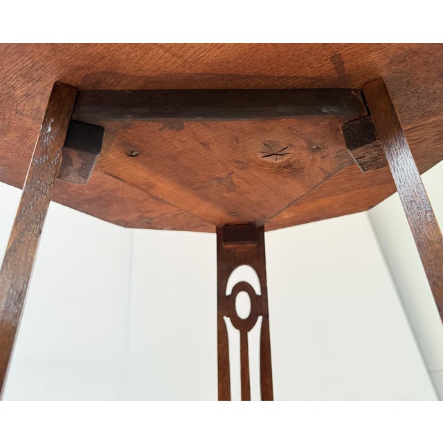 English Occasional Table of Oak From the Arts and Crafts Period For Sale - Image 13 of 13