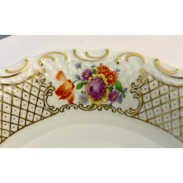 Dresden Porcelain Schumann Bavaria Dresden Bowl - 1940s For Sale - Image 4 of 9