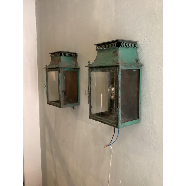 Platina Copper Classic Model Garden Wall Light, Maison, France, 1970s, Set of 2 For Sale - Image 11 of 11