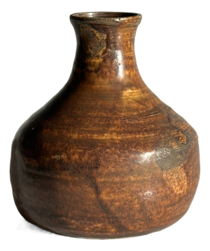 Studio Ceramic Art Vase in Japanese Pottery Technique with Complex Glaze, 1980