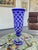 Glass Large Cobalt Blue Cut Crystal Vase from Les Grands Ducs, 1980s For Sale - Image 7 of 12