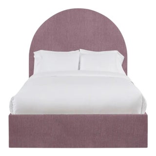 Poppy Full/Double Bedframe, Plum Linen For Sale
